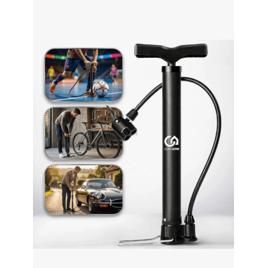 Bomba De Ar Manual Encher Bola Balão Pneu Bicicleta Moto 3 Bicos Portátil