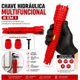 Chave Hidráulica Multifuncional 8 Em 1 Para Pia Torneira