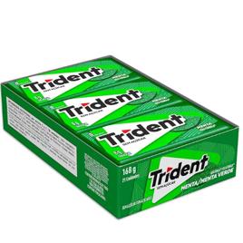 Chiclete Trident Menta Sem Açúcar - Caixa com 21 unid.