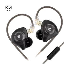 Fone De Ouvido Kz Edx Pro X Preto Com Microfone