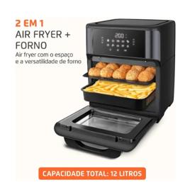Fritadeira Elétrica AFON-12L-BG Forno Oven 12 Litros Preto Mondial