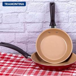 Jogo De Frigideiras 2 Peças Tramontina Em Alumínio Antiaderete