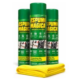 3 Espuma Mágica Limpa Tudo Com Praticidade Sofá E Estofados Branco Multi limpeza