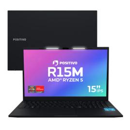 Notebook Positivo Vision R15m AMD Ryzen 5-5625U, 8GB RAM, 256GB SSD, Linux - Preto