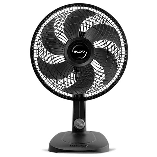 Ventilador de Mesa Mallory Turbo Compact 30 cm, Silencioso, Hélice de 6 pás -127V